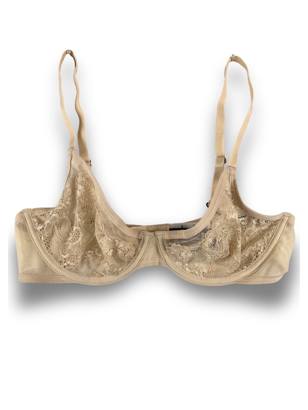 INC Sheer Lace Underwire Bra Latte NWT